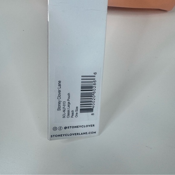 NWT Stoney Clover Lane Peach Classic Large Pouch & M A Letters Travel Bag - Picture 5 of 8